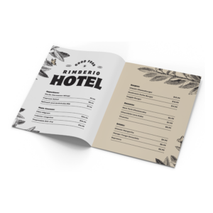Half Fold Menu A4