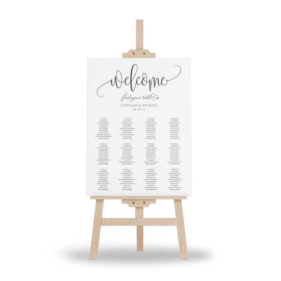 Event Seating Chart Poster
